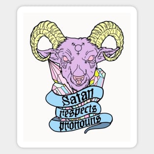 satan respects pronouns Magnet